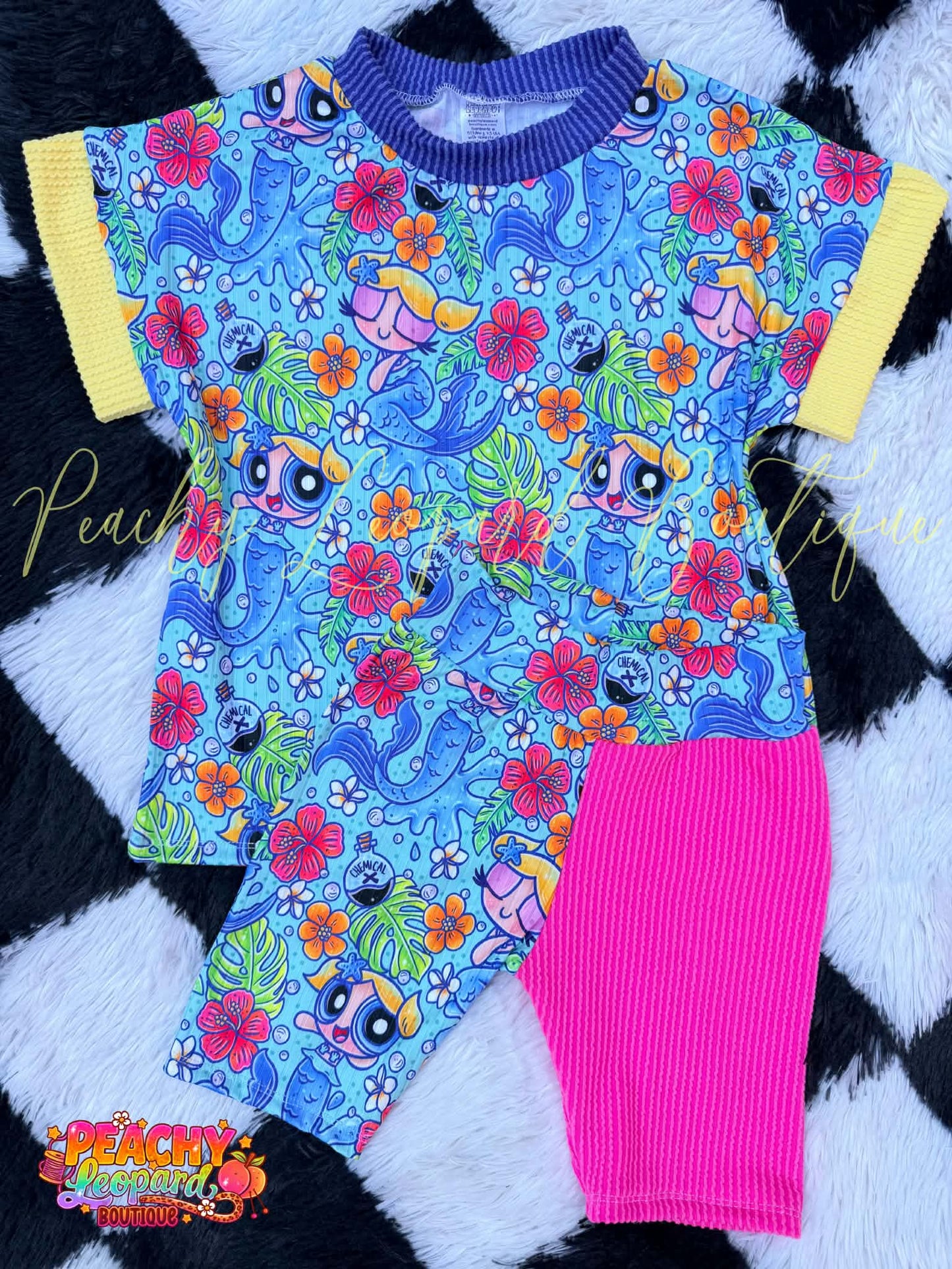 5/6 Lounge Tee & Bikers - PPG Mermaids