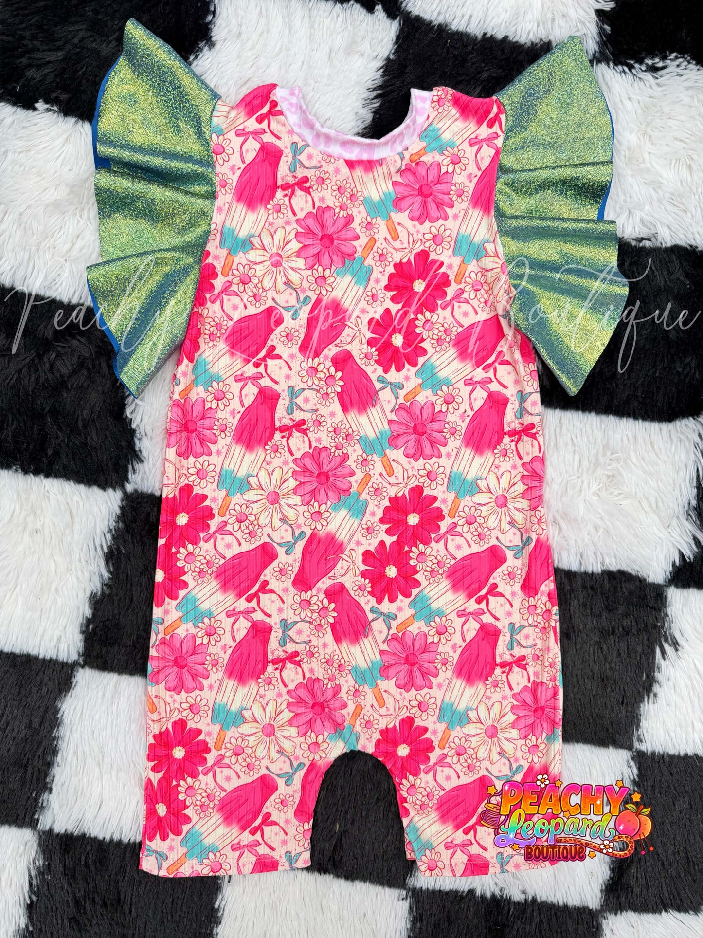 8/9 Flutter Sleeve OG Shortie - Bloom Pops