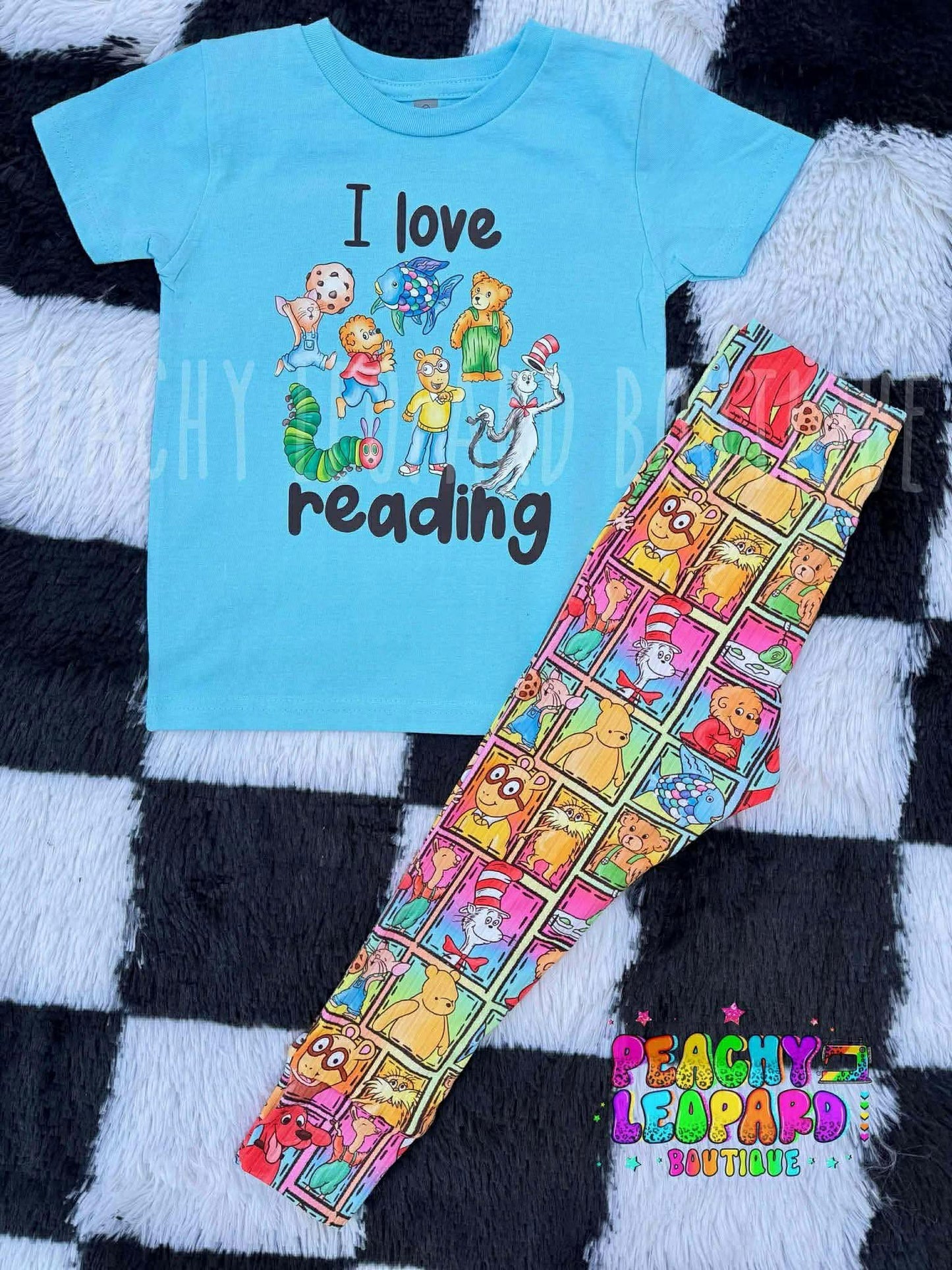 3t Tee & Leggings - Book Mashup