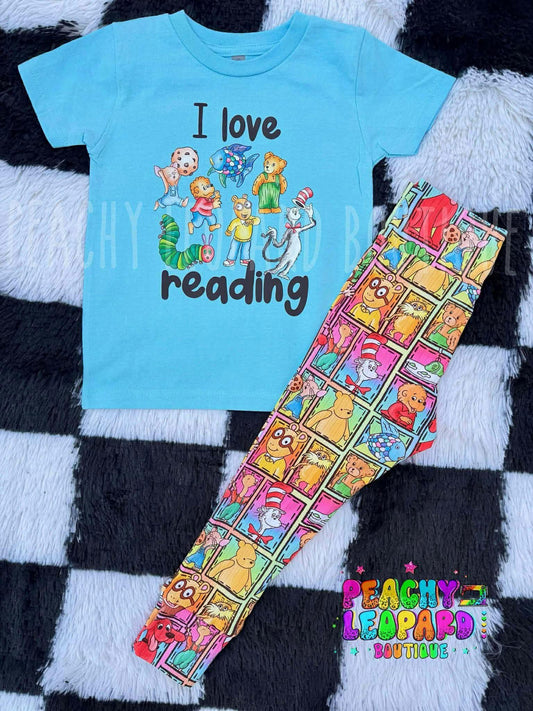 3t Tee & Leggings - Book Mashup