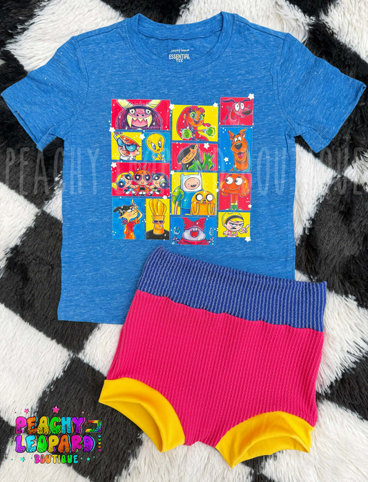 5t Tee & Bummies - Cartoon Mashup