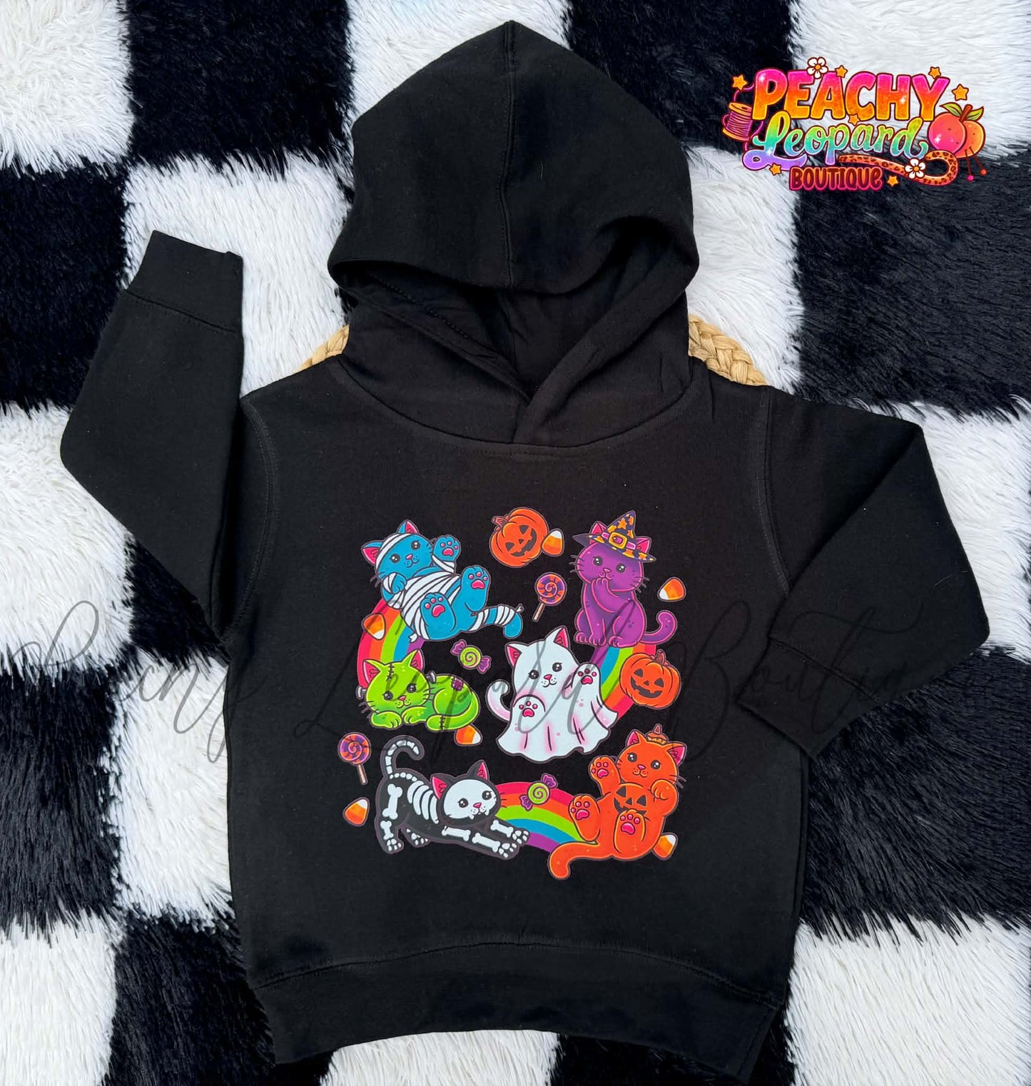 4T Hoodie - Halloween Cats