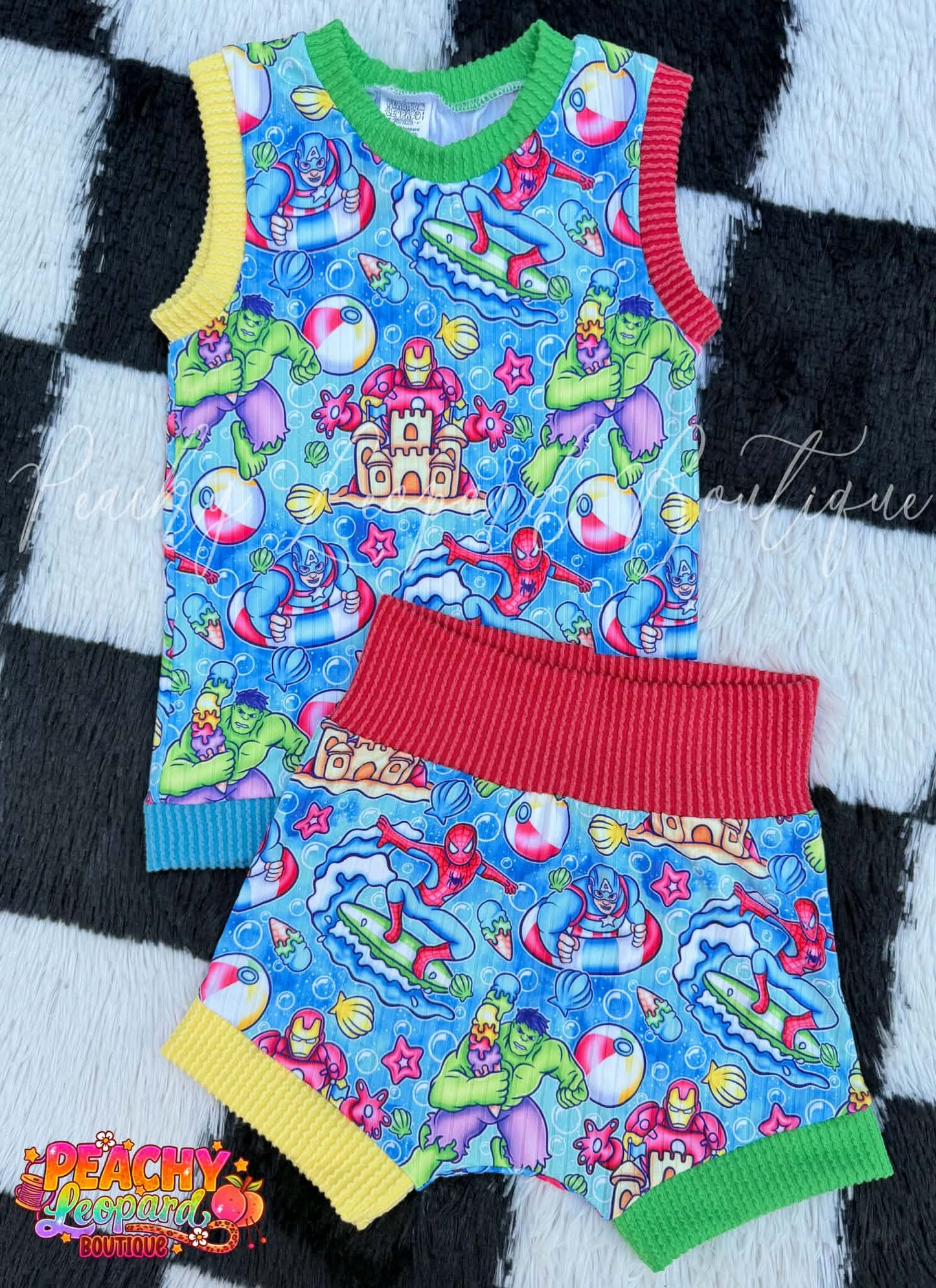 4t Tank & Shorties  - Superhero Summer