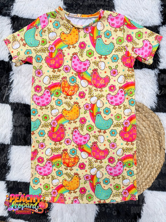 5/6 Dress - Chickens