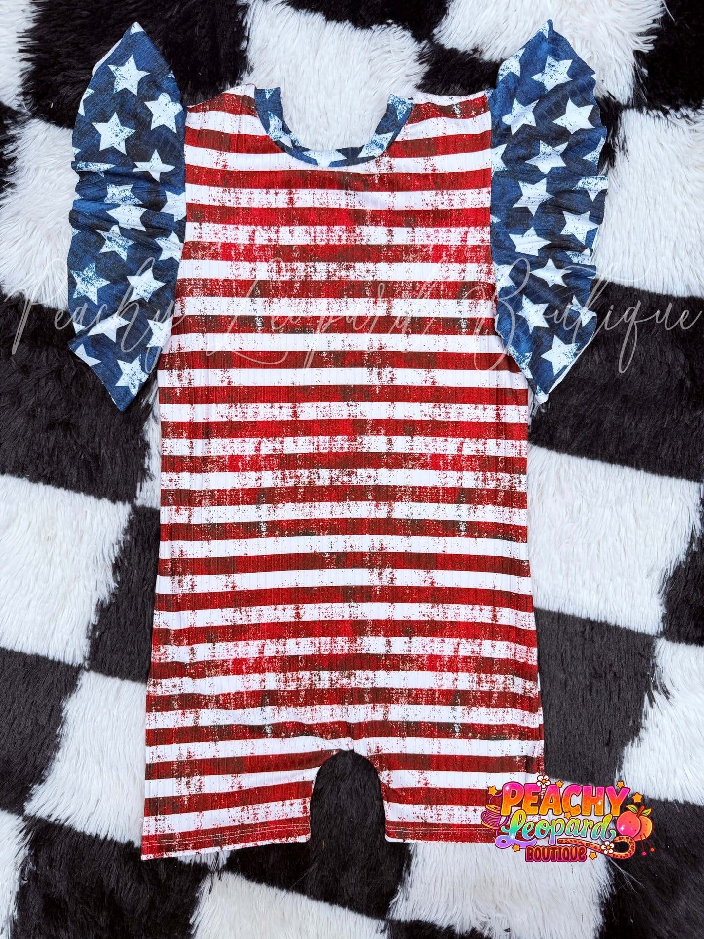 8/9 Flutter Sleeve OG Shortie - Stars & Stripes