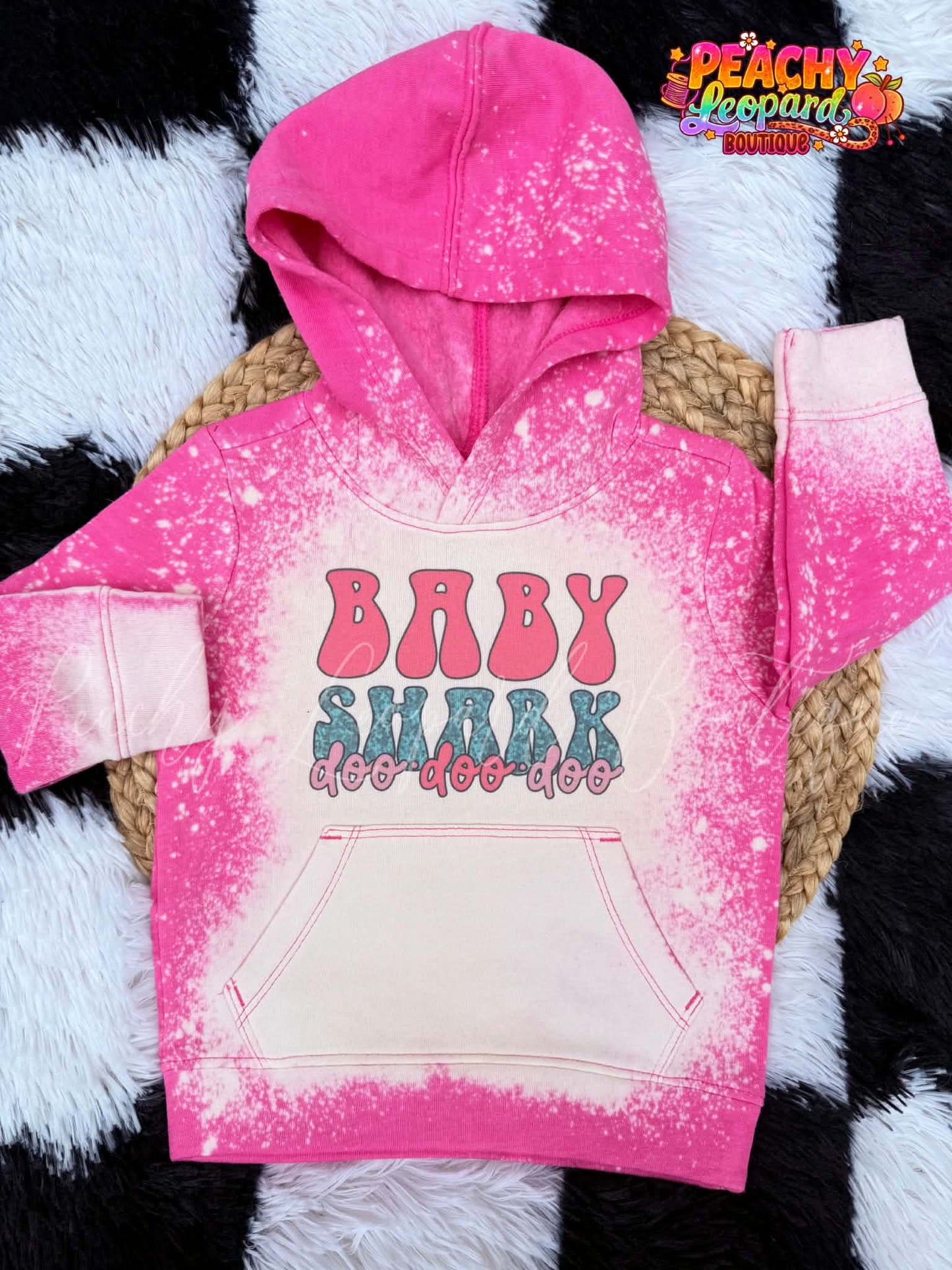 18/24 Bleached Hoodie - Baby Shark