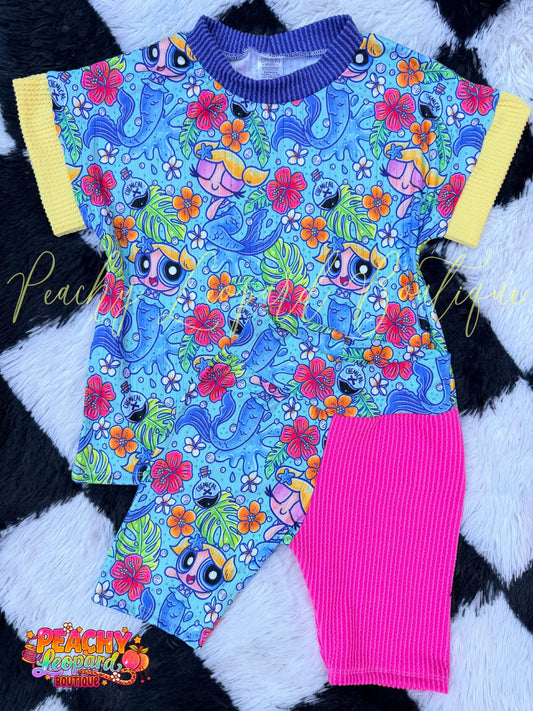 5/6 Lounge Tee & Bikers - PPG Mermaids