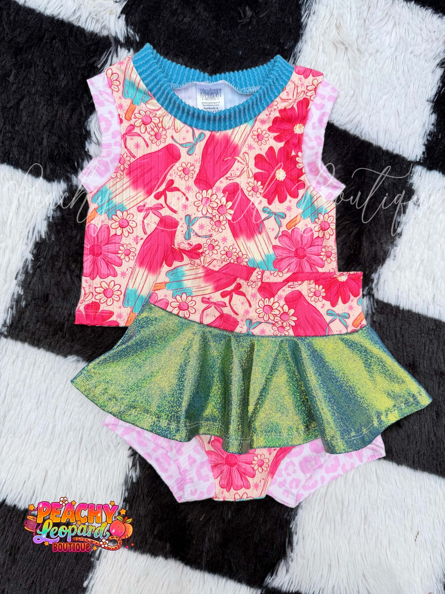 9/12 Tank & Skirted Bummies -  Bloom Pops