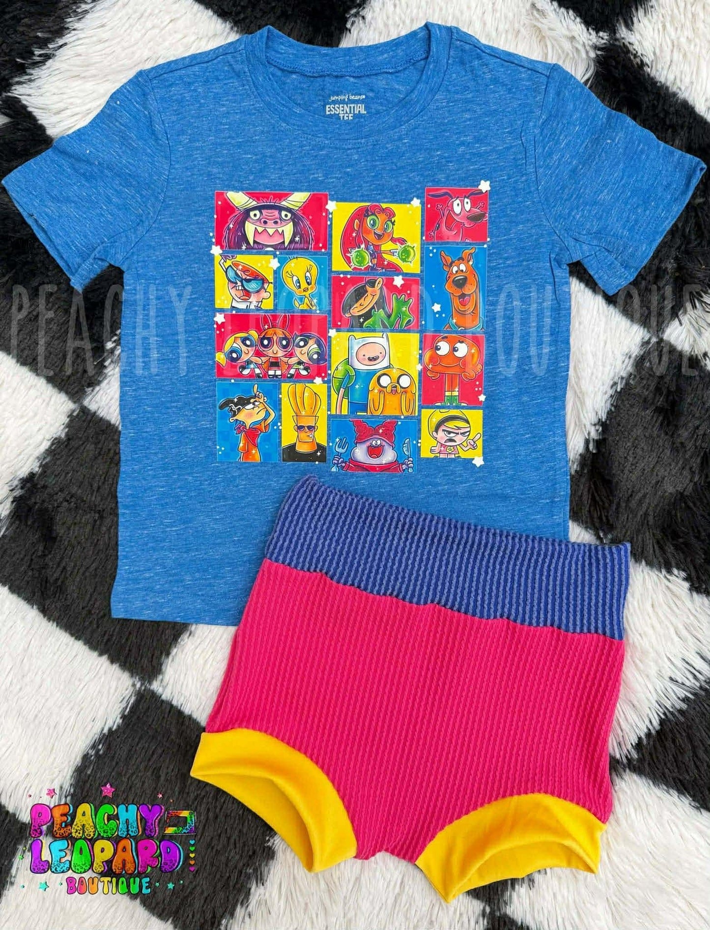 5/6 Tee & Bummies - Cartoon Crew