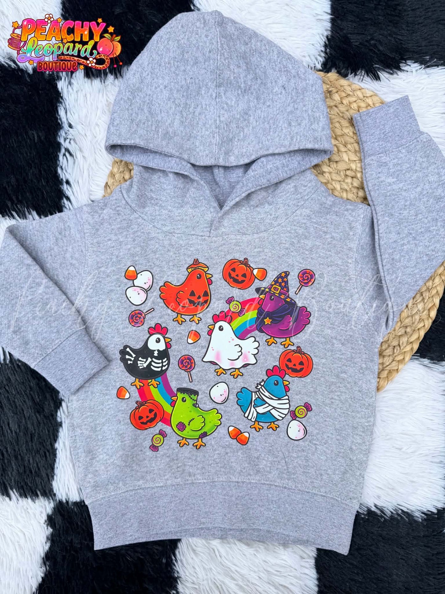 2T Hoodie - Halloween Chickens
