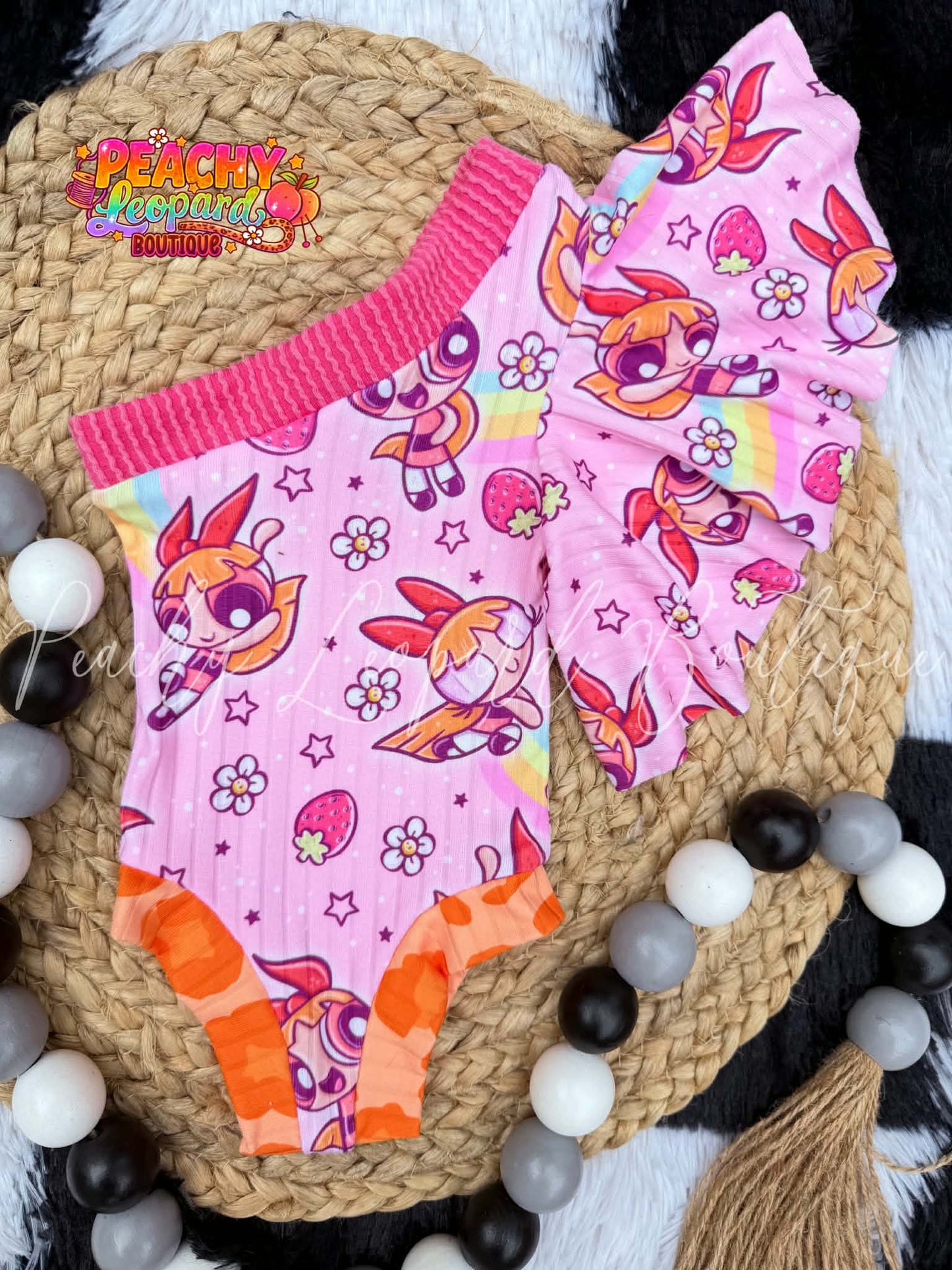0/3 One Sleeve Flutter Sweater Romper - PPG